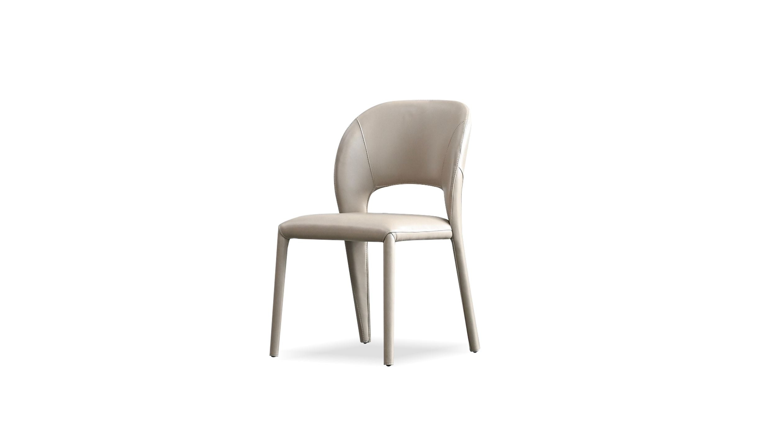 ナナオ BOSCO Dining chair BOSCO Dining Chair in Studio Taupe Pebbled Leather – Mobital Group