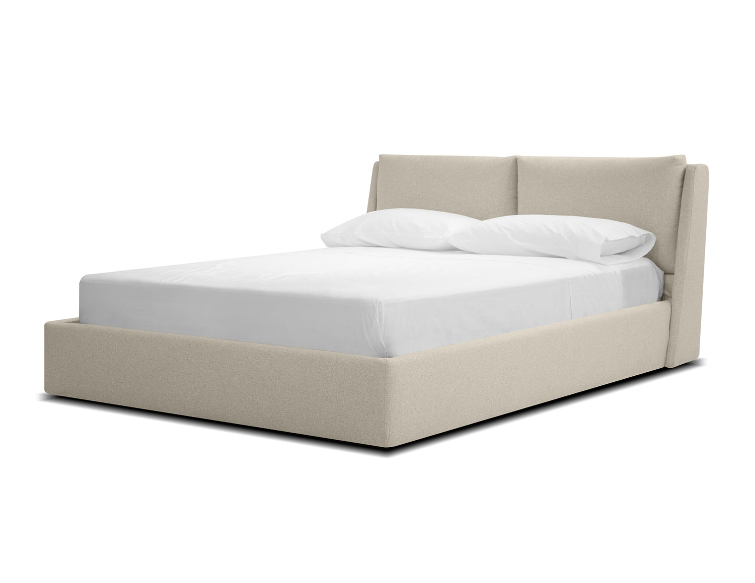 CONTINENTAL Storage Bed in Stone Wheat Tweed