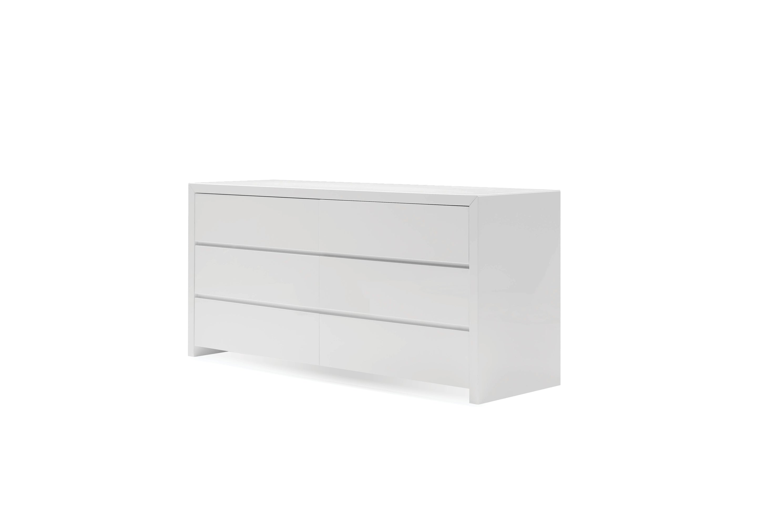 white modern double dresser BLANCHE Double Dresser in White – Mobital Group