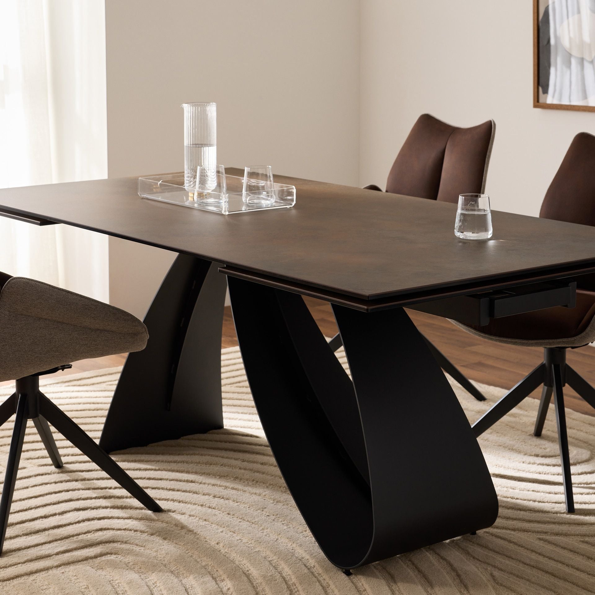 SIGNATURE Extension Dining Table in Oxidized Brown – Mobital Group