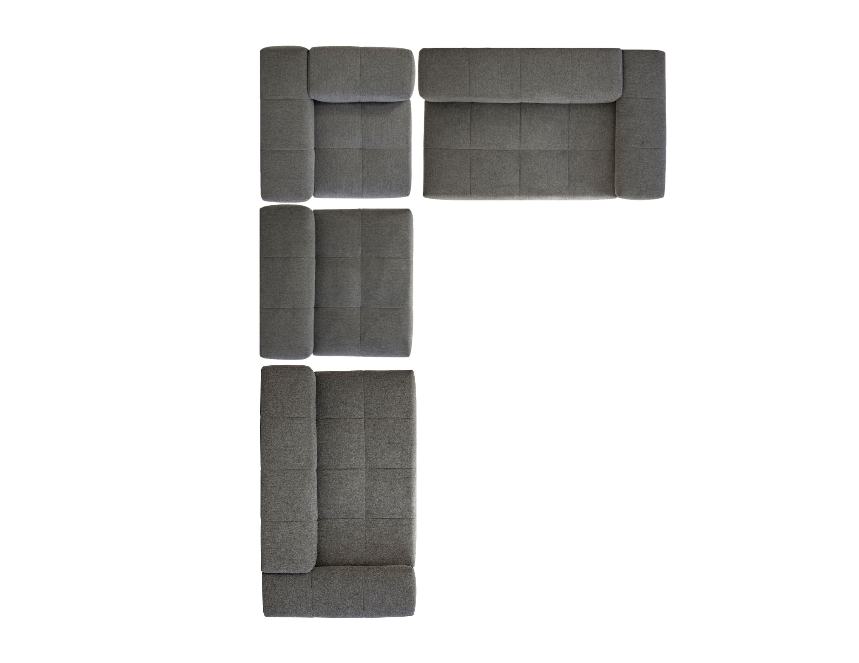 MALLOW Fabric Sectional in Grey Chenille – Mobital Group