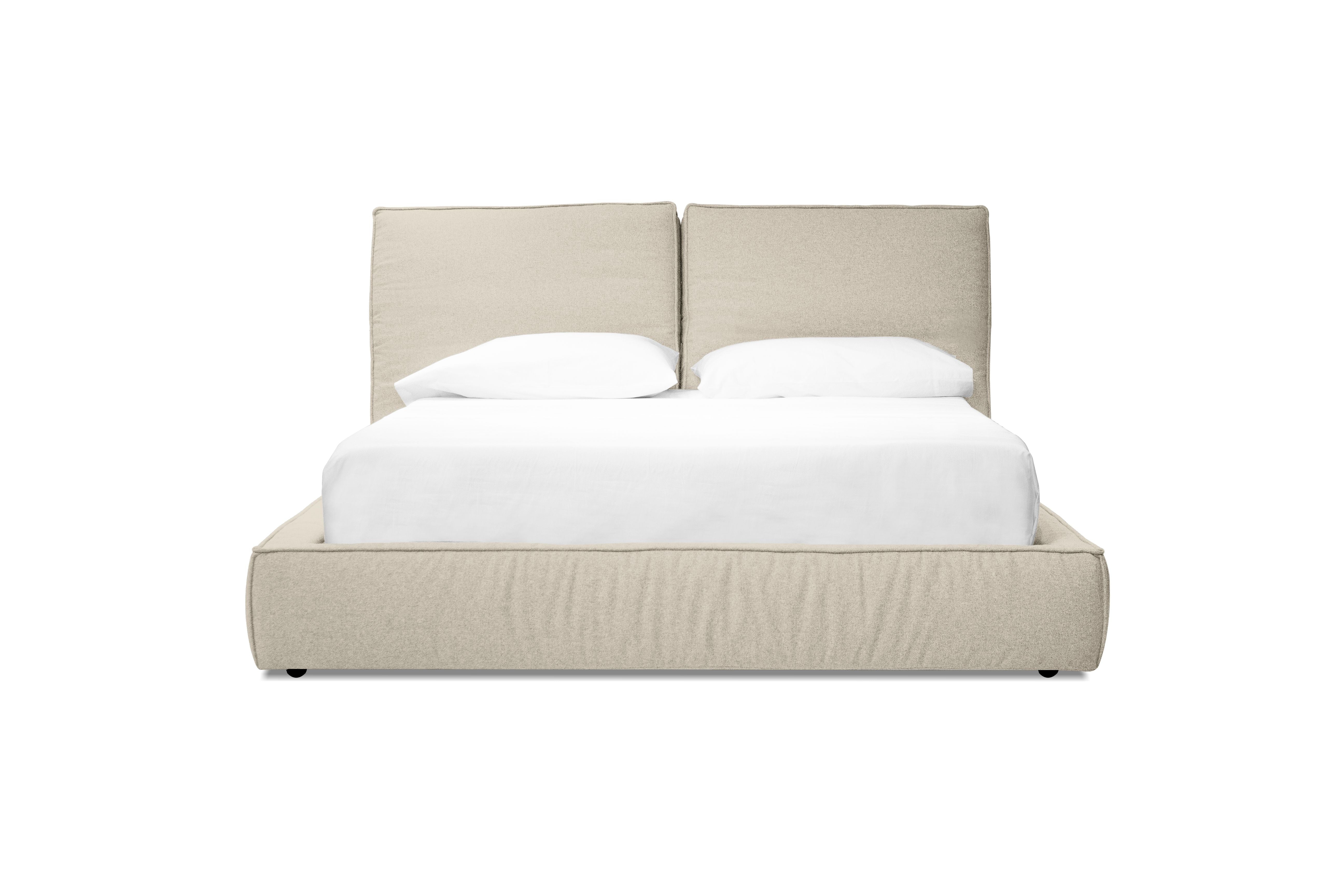 BENDO Bed in Almond Linen