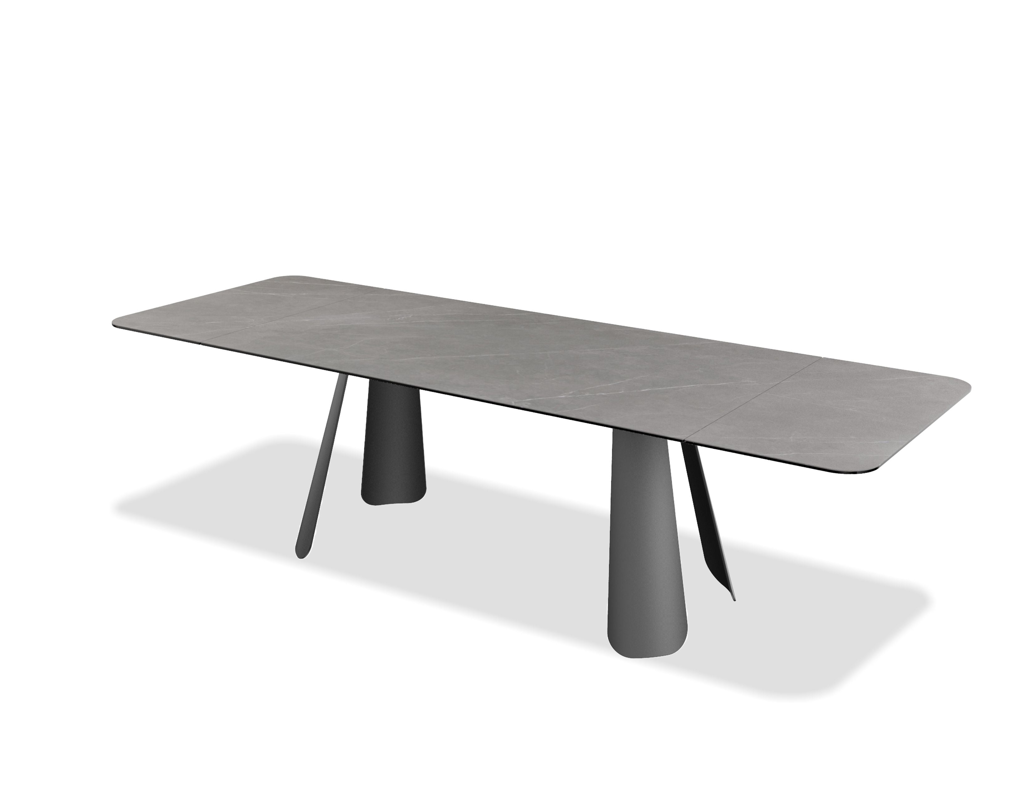 PALAZZO Double Extension Dining Table in Grey