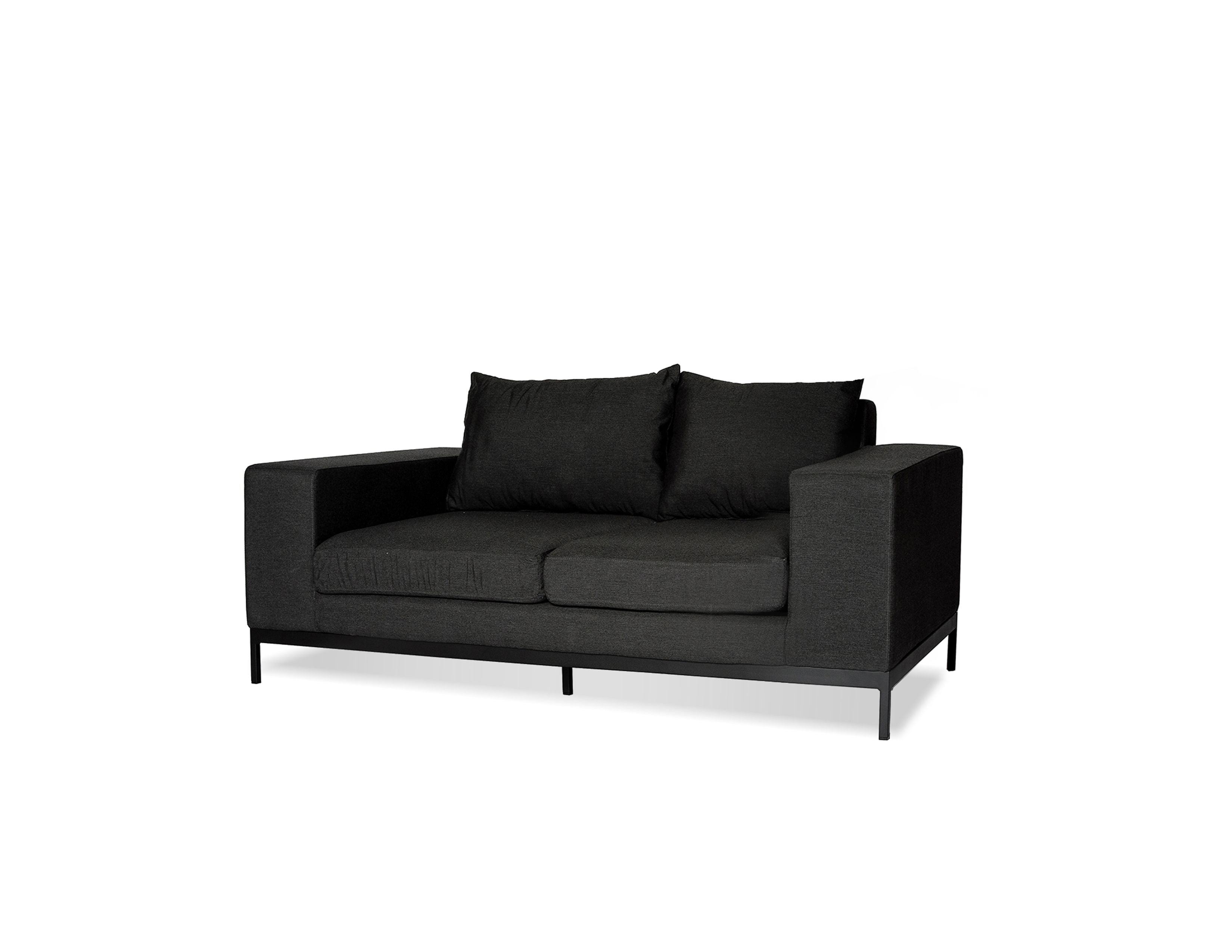 JERICHO Fabric Loveseat in Charcoal