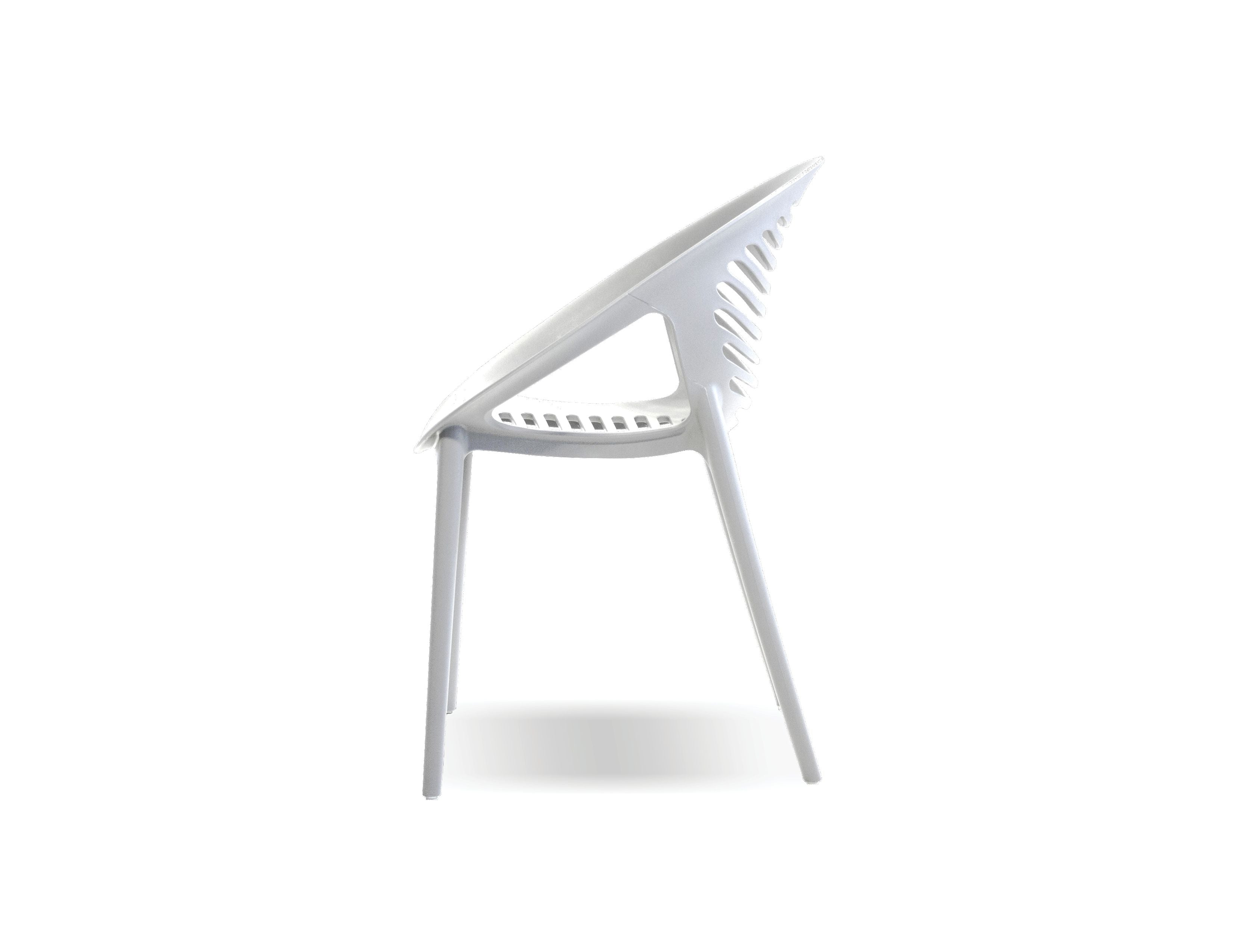 GRAVELY Occasional Chair Stackable in White