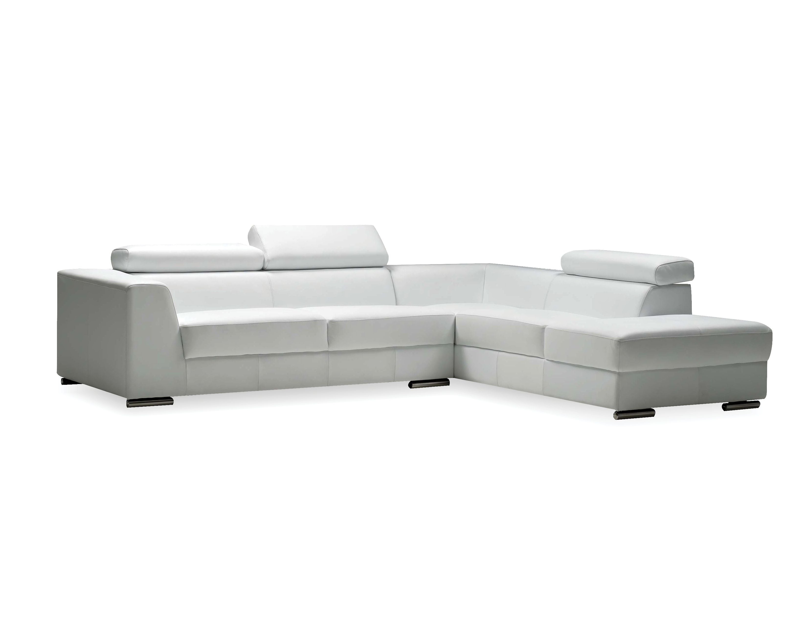 ICON Leather Sectional in White