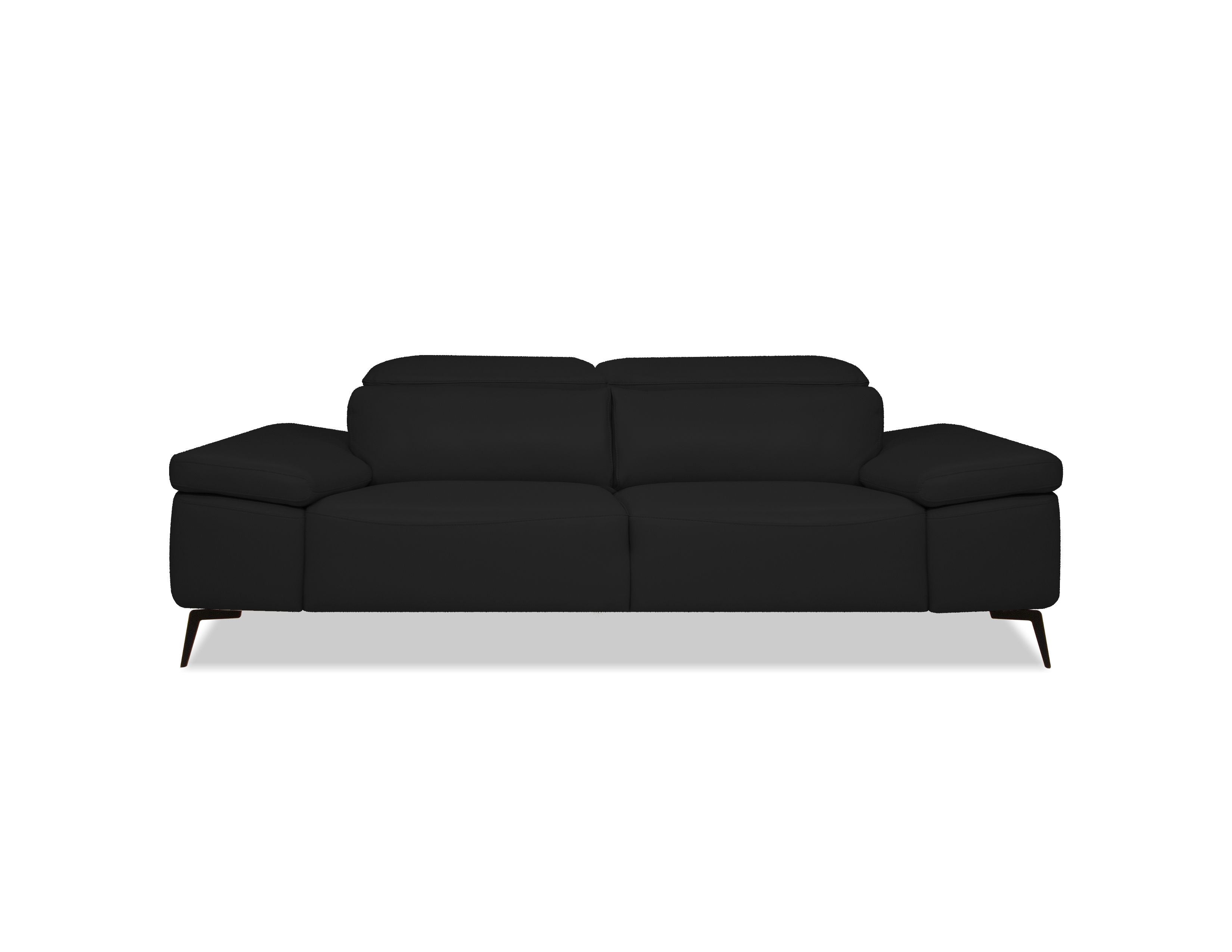 CAMELLO Leather Sofa in Black