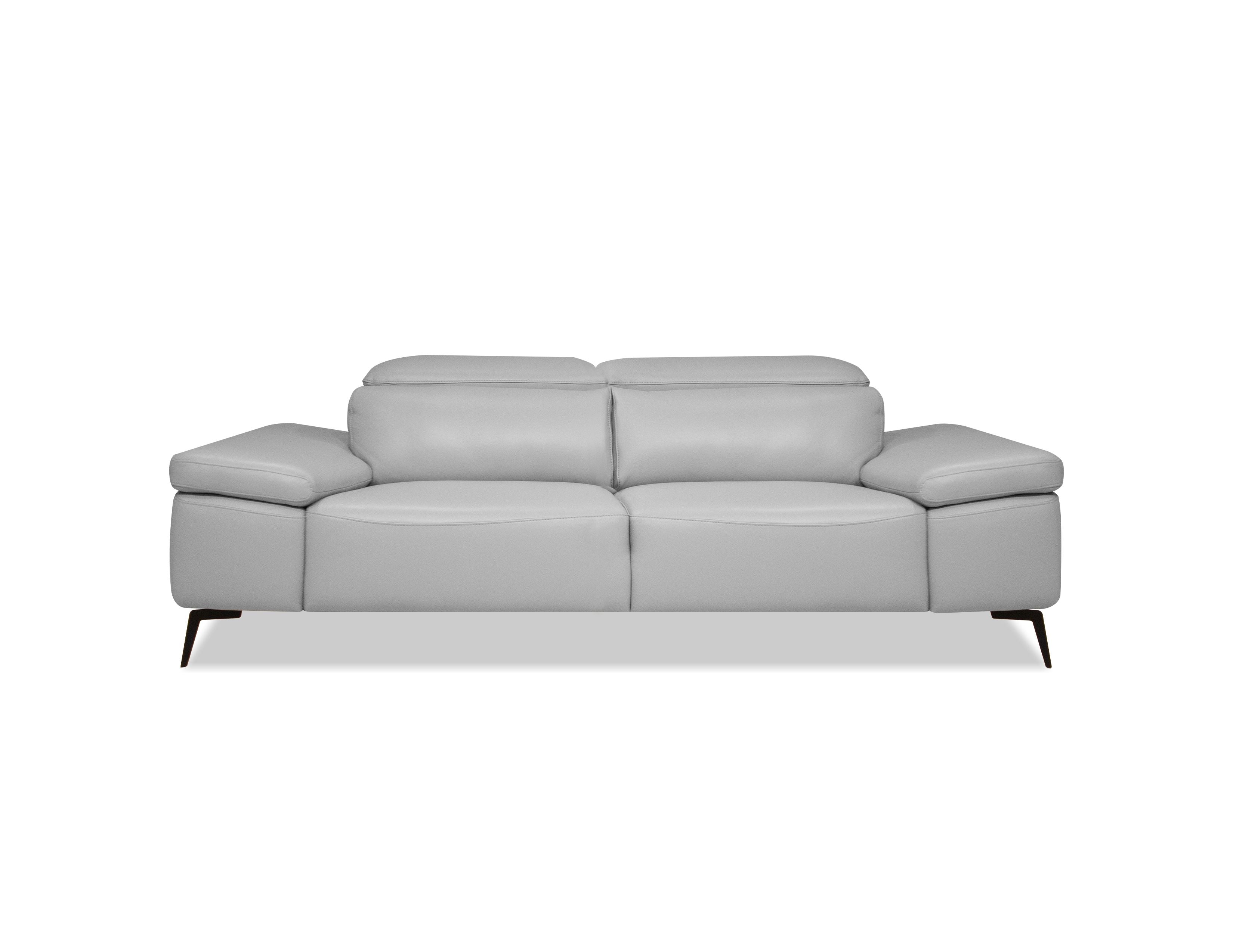 CAMELLO Leather Sofa in Silver