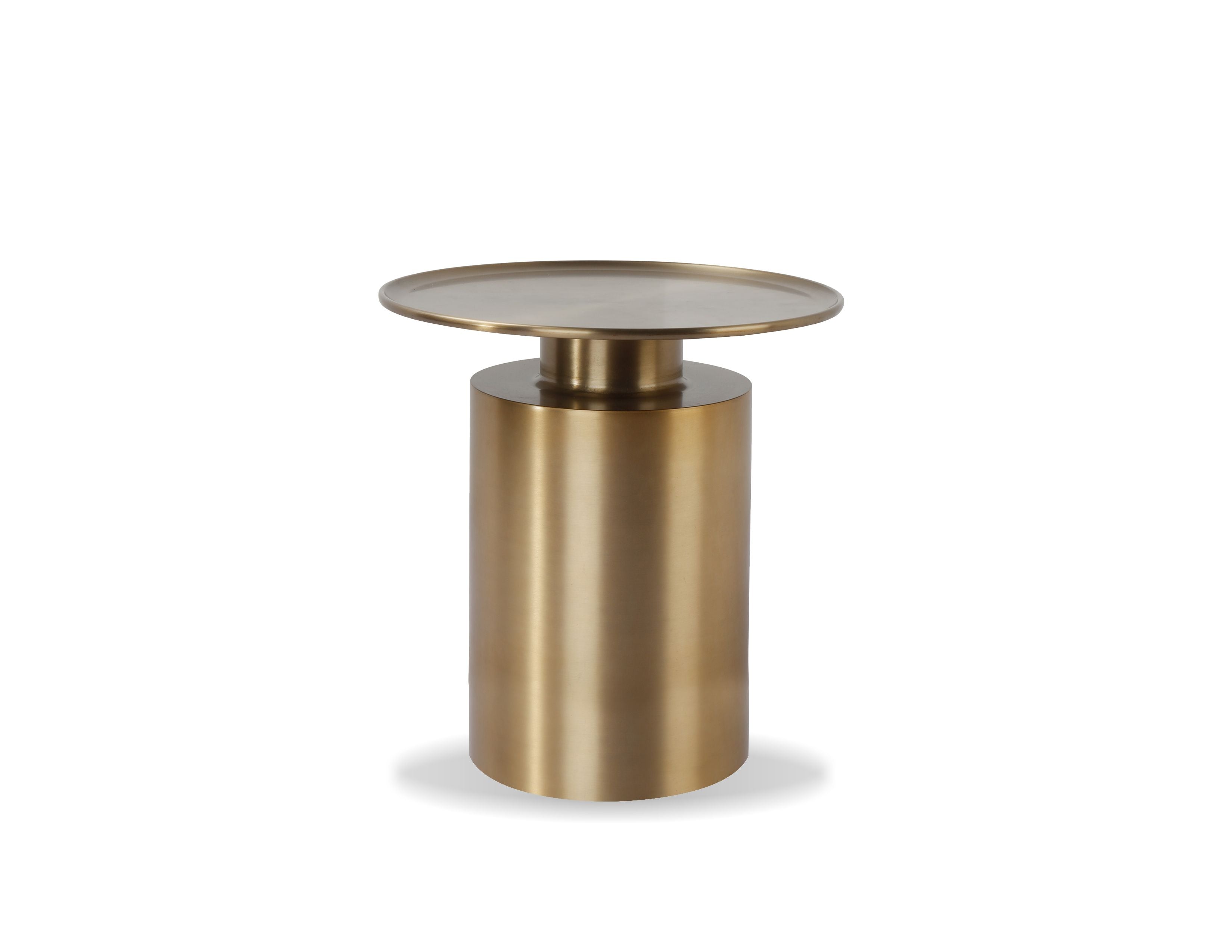 ROOK End Table in Brass
